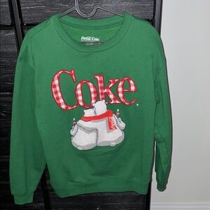 Coca-Cola Green Sweatshirt with Polar Bear Design